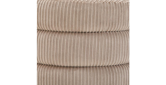 HOCKER Cord Kiefer Greige - Greige/Naturfarben, LIFESTYLE, Holz/Textil (42/41/42cm) - Xora