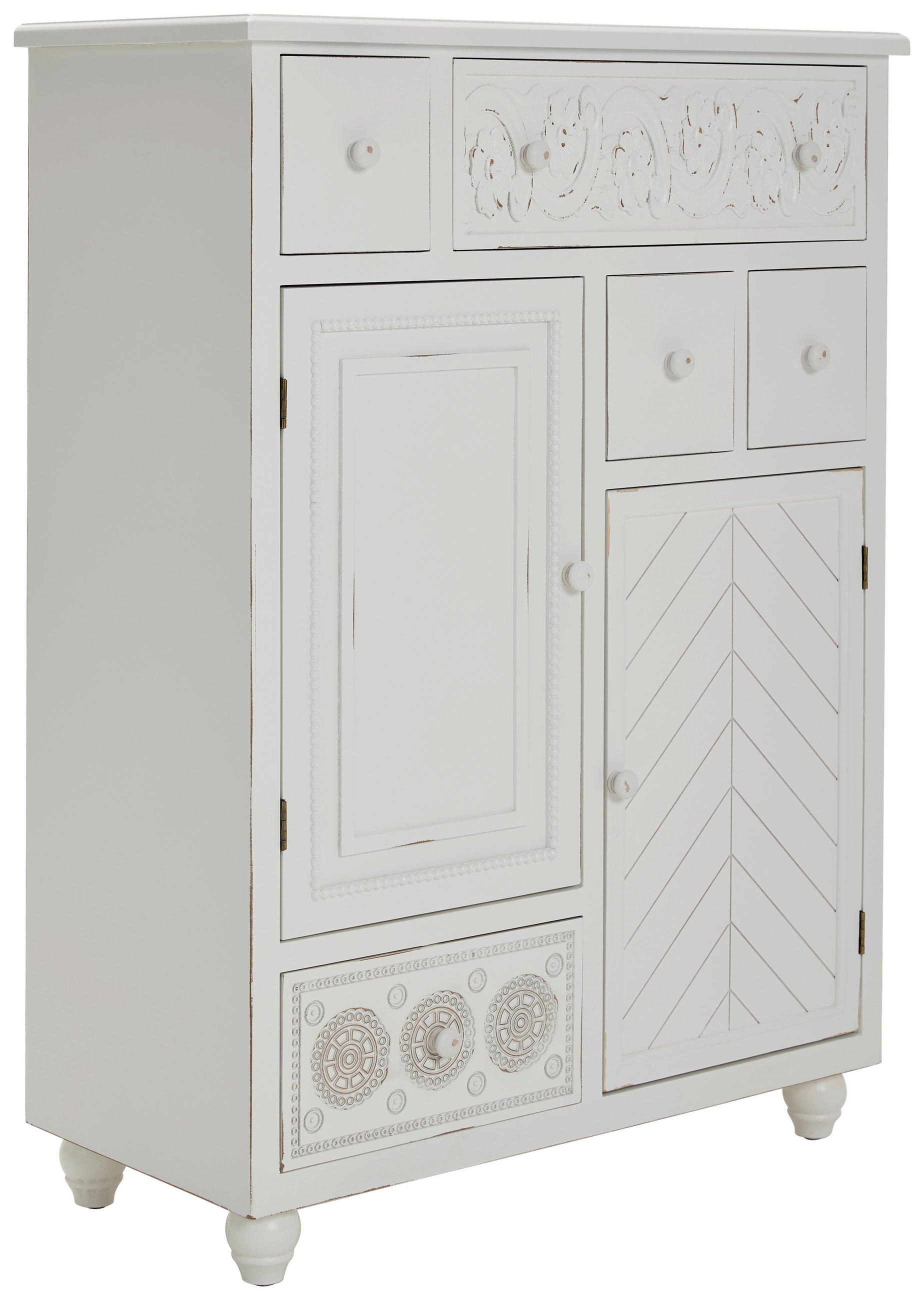 KOMMODE 83/115/39,5 cm Weiss  - Weiss, Romantik / Landhaus, Holz/Holzwerkstoff (83/115/39,5cm) - Landscape