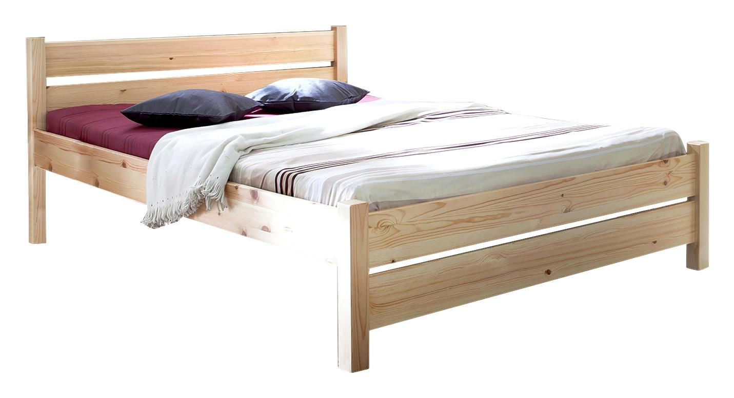 Bett in Kieferfarben