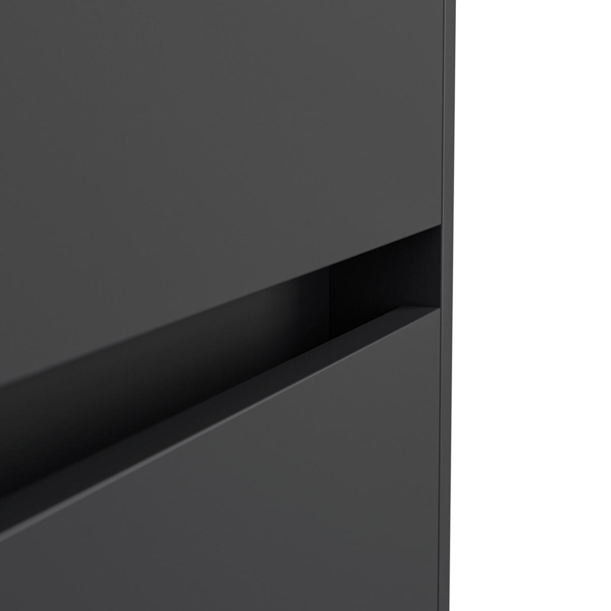 NACHTTISCH 51,2/65/42 cm  - Graphitfarben/Schwarz, Basics, Holzwerkstoff/Metall (51,2/65/42cm) - MID.YOU