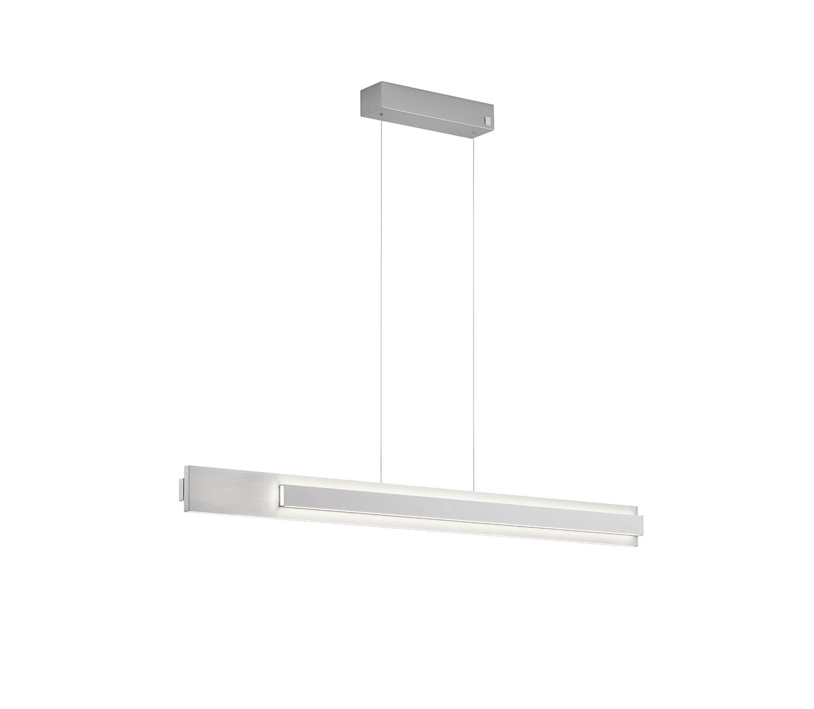 LED-PENDELLEUCHTE 190/6/150 cm    - Weiss/Nickelfarben, Design, Metall (190/6/150cm) - Trio Leuchten