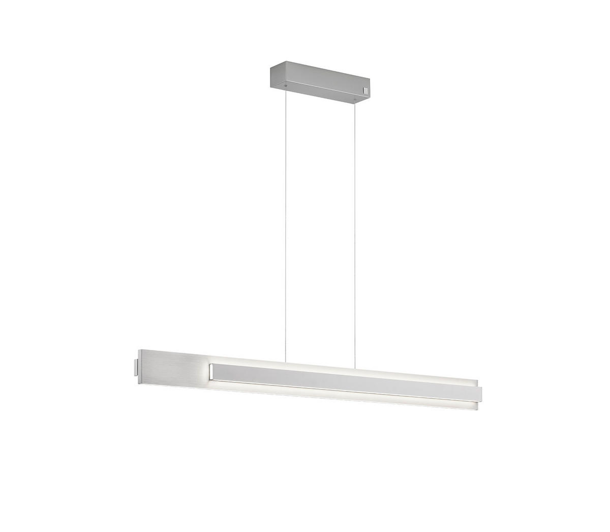 LED-PENDELLEUCHTE 190/6/150 cm    - Weiss/Nickelfarben, Design, Metall (190/6/150cm) - Trio Leuchten