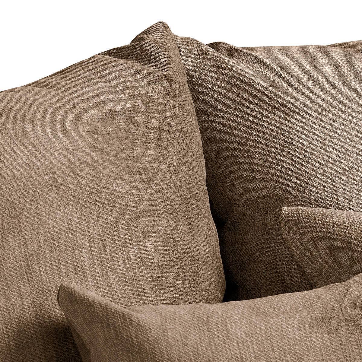 ECKSOFA Naomi Braun Mikrofaser Rückenkissen  - Schwarz/Braun, Design, Kunststoff/Textil (243/284cm) - P & B