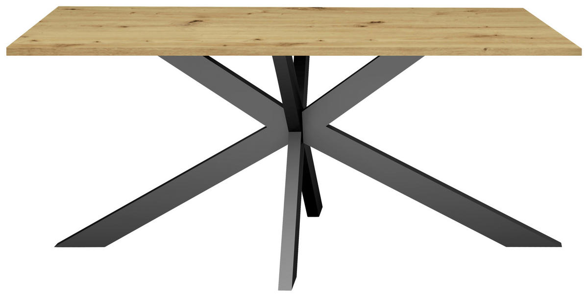 ESSTISCH in Holzwerkstoff 200/90/78 cm   - Eichefarben/Schwarz, MODERN, Holzwerkstoff (200/90/78cm) - Livetastic