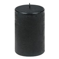 STUMPENKERZE  - Schwarz, Basics, Paraffin (5,8/8,0cm) - Steinhart