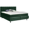 BOXSPRINGBETT 180/200 cm  in Dunkelgrün  - Dunkelgrün/Schwarz, KONVENTIONELL, Holz/Textil (180/200cm) - Ti'me