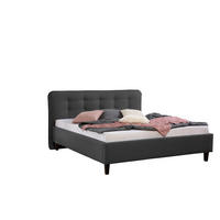 POLSTERBETT 180/200 cm,  in Anthrazit,  - Anthrazit/Schwarz, MODERN, Holz/Textil (180/200cm) - Livetastic