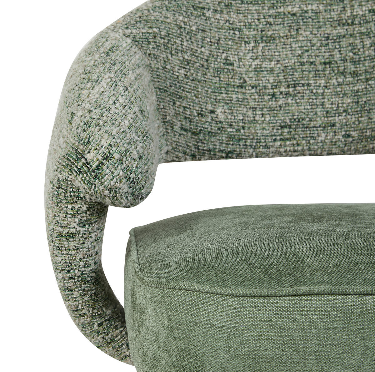 RELAXSESSELSET Leinenoptik Hocker    - Schwarz/Grün, Design, Textil/Metall (78/77-88/74cm) - Carryhome