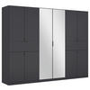DREHTÜRENSCHRANK in Silberfarben, Grau  - Silberfarben/Grau, Modern, Holzwerkstoff/Metall (271/210/54cm) - Rauch Möbel