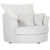 FOTELJA 115/72/115 cm , bela  - bela/crna, Konvencionalno, tekstil/metal (115/72/115cm) - Carryhome