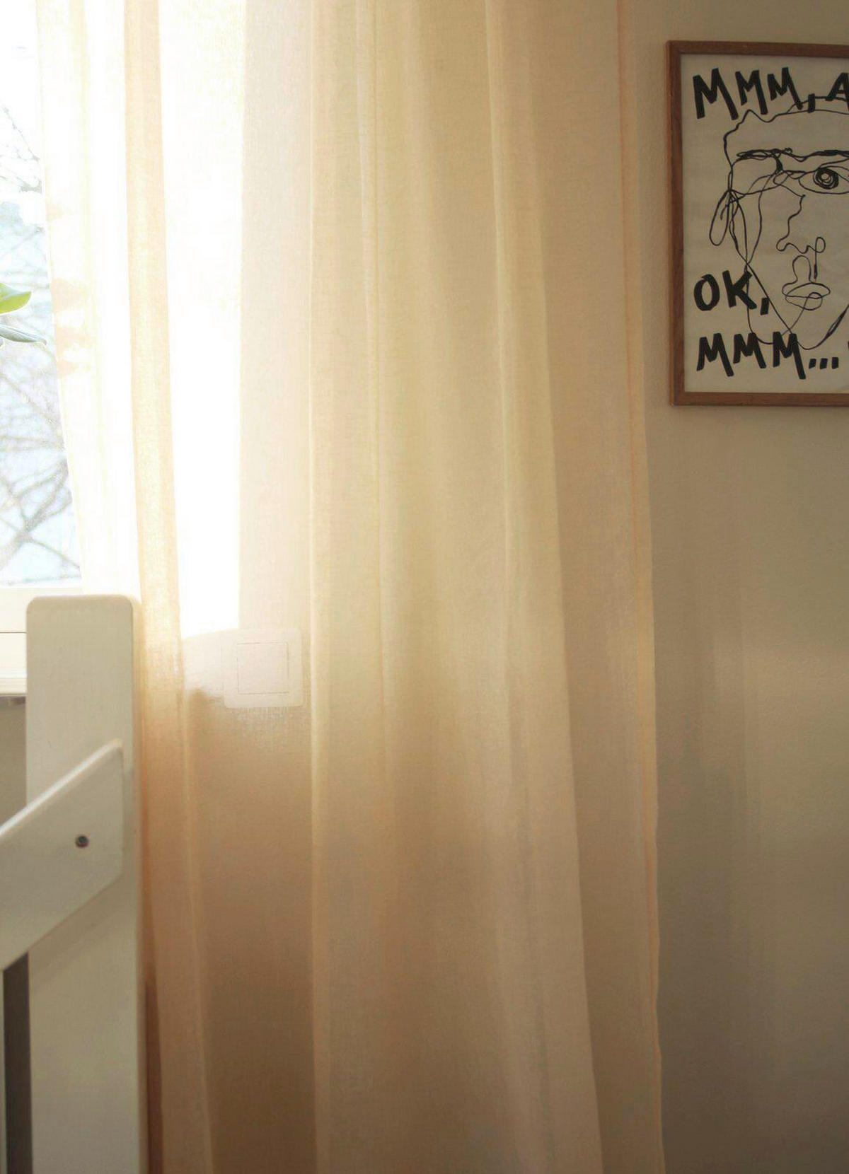 HOTOVÝ ZÁVĚS, poloprůhledné, 140/280 cm - krémová, Basics, textil (140/280cm) - Svanefors