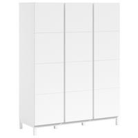 KLEIDERSCHRANK 3-türig Kiefer teilmassiv Weiß  - Weiß, MODERN, Holz/Holzwerkstoff (148,8/196,2/57,8cm) - Vipack