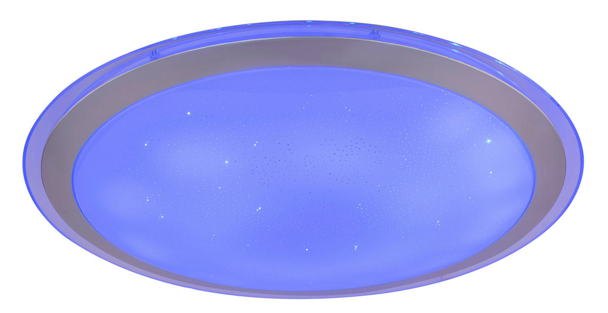 LED-DECKENLEUCHTE Carry 53/8,3 cm  - Klar/Silberfarben, Design, Kunststoff/Metall (53/8,3cm) - Globo