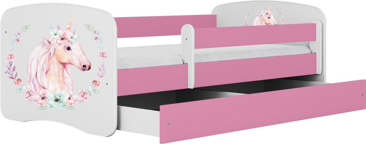 KINDER-/JUNIORBETT - Pink/Birkefarben, MODERN, Holz/Holzwerkstoff (80/160cm) - MID.YOU