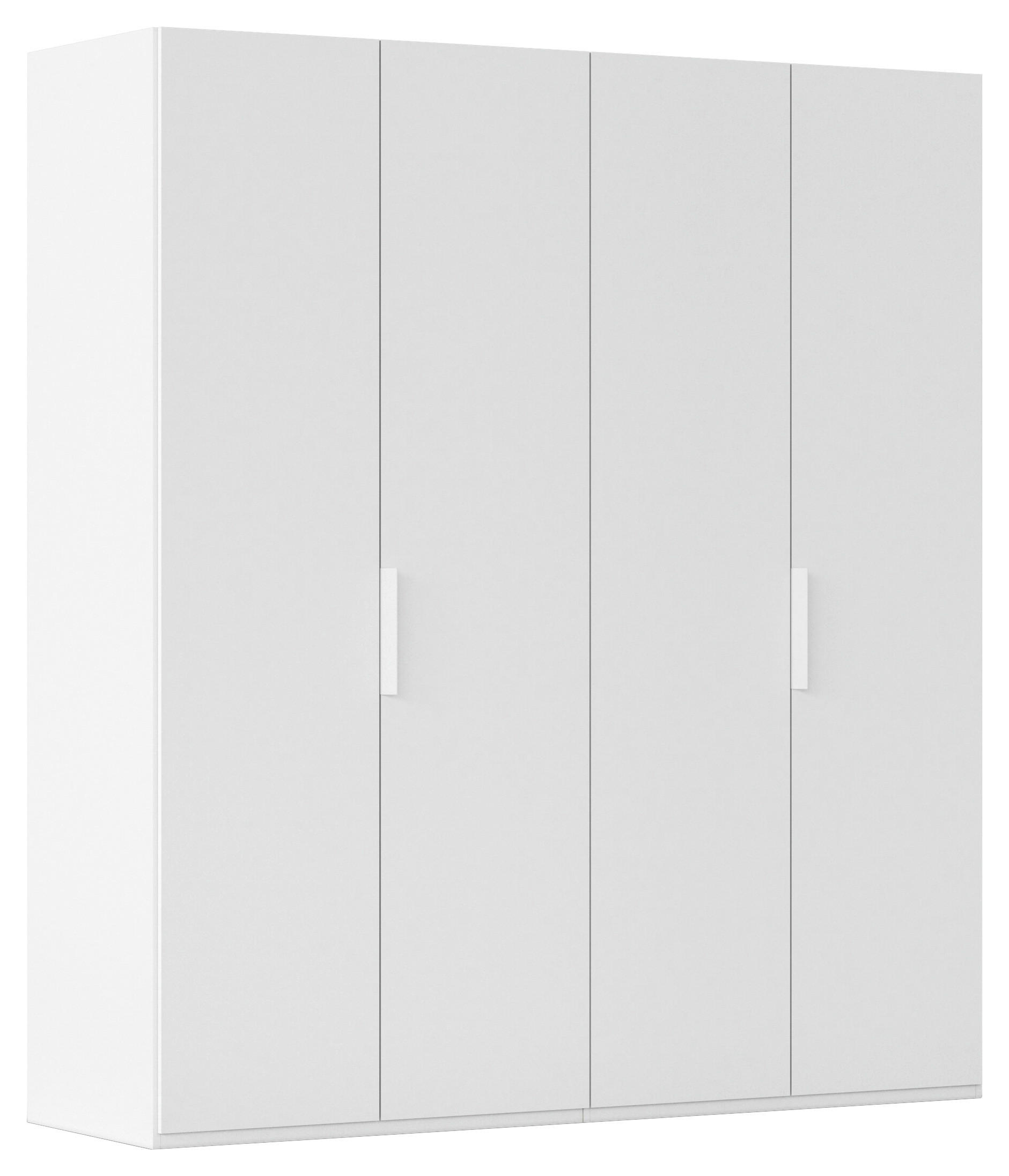 DREHTÜRENSCHRANK 201/223/61 cm,  in Weiß, 4-türig  - Weiß, Basics, Holzwerkstoff/Metall (201/223/61cm) - Novel