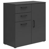 KOMMODE 80/83/40 cm  in Graphitfarben  - Anthrazit/Schwarz, Modern, Holzwerkstoff/Kunststoff (80/83/40cm) - Carryhome