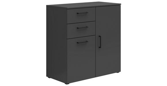 KOMMODE 80/83/40 cm  - Anthrazit/Schwarz, MODERN, Holzwerkstoff/Kunststoff (80/83/40cm) - Carryhome