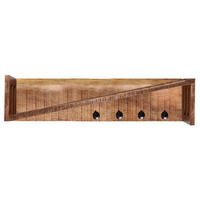 WANDGARDEROBE  in Mangoholz massiv Naturfarben  - Naturfarben, Design, Holz (90/20/20cm) - Livetastic