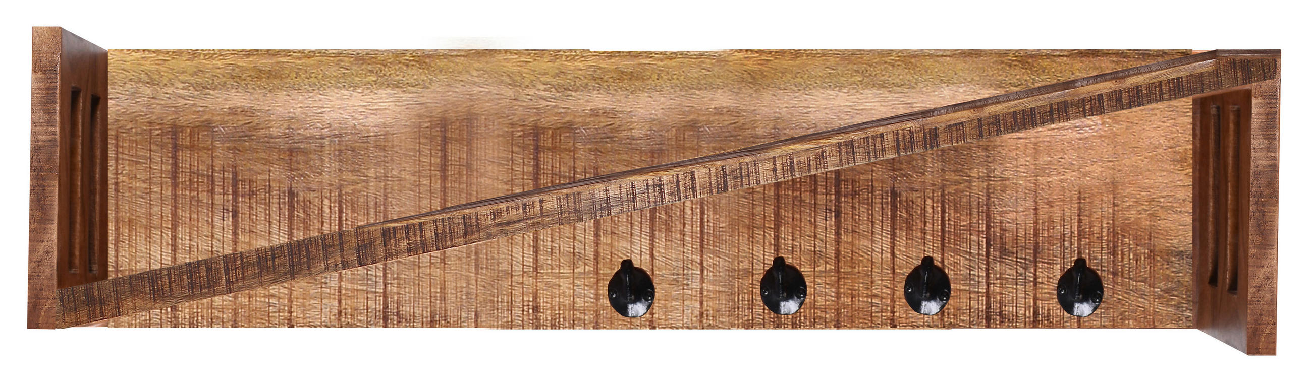 Livetastic Wandgarderobe Natur 90x20x20 cm
