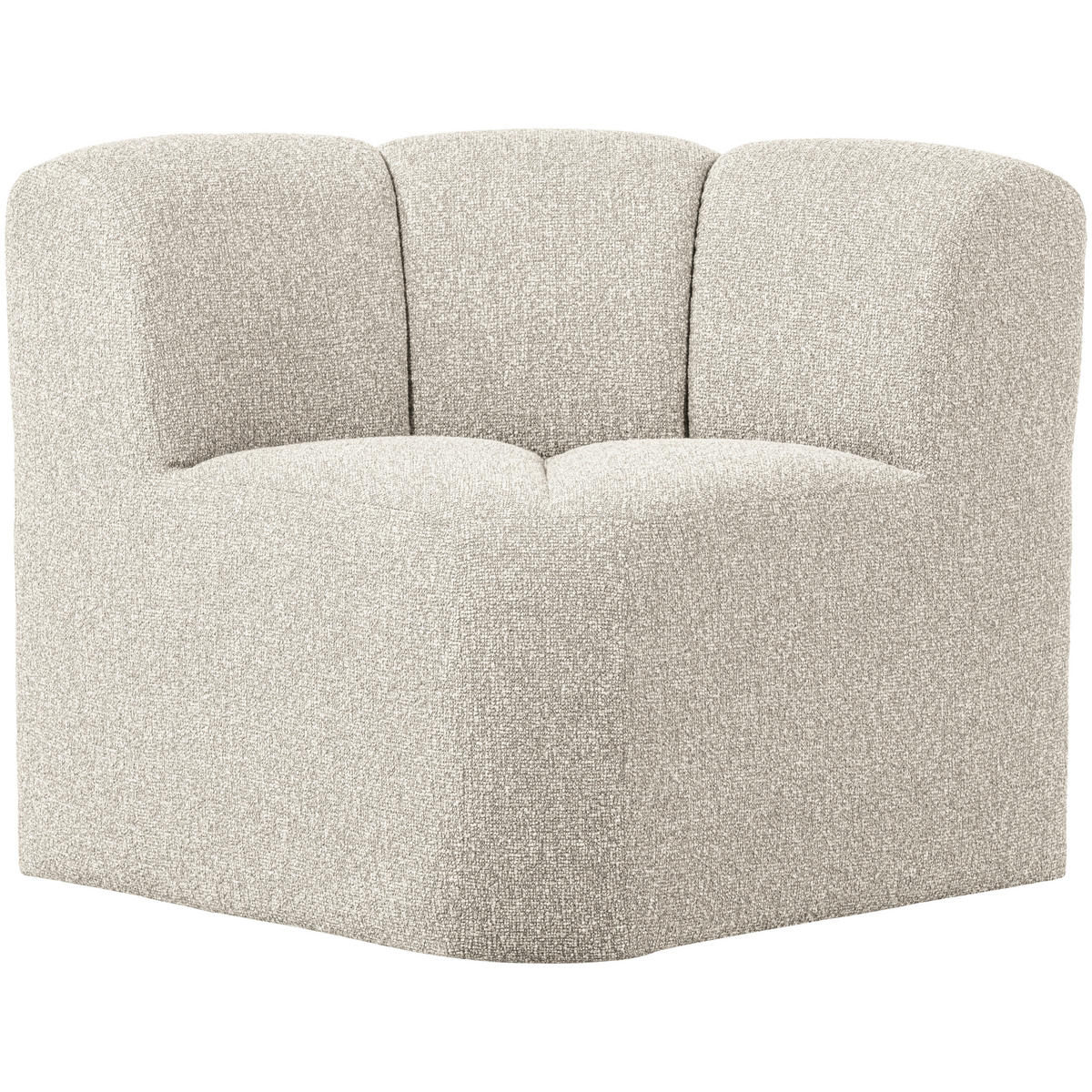 ECKBANK  in Beige  - Beige/Schwarz, MODERN, Kunststoff/Textil (83/83/83cm) - Livetastic