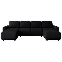 WOHNLANDSCHAFT Schwarz Webstoff  - Schwarz, MODERN, Kunststoff/Textil (150/312/150cm) - Xora