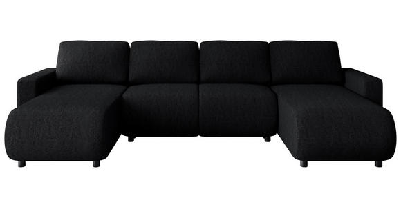 WOHNLANDSCHAFT Schwarz Webstoff  - Schwarz, MODERN, Kunststoff/Textil (150/312/150cm) - Xora