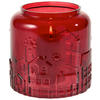 WINDLICHT  - Dunkelrot, LIFESTYLE, Glas (15/15cm) - X-Mas