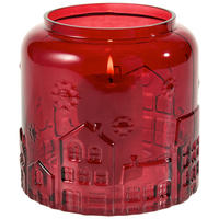 WINDLICHT  - Dunkelrot, LIFESTYLE, Glas (15/15cm) - X-Mas