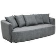 SCHLAFSOFA in Chenille Dunkelgrau  - Dunkelgrau/Schwarz, KONVENTIONELL, Kunststoff/Textil (238/74/107cm) - Carryhome