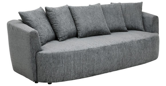 SCHLAFSOFA Chenille Dunkelgrau - Dunkelgrau/Schwarz, KONVENTIONELL, Kunststoff/Textil (238/74/107cm) - Carryhome