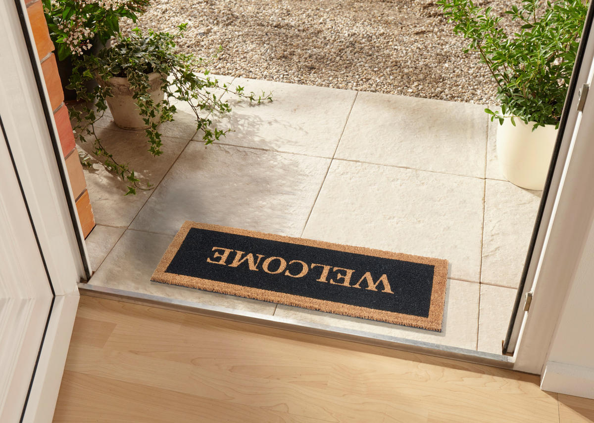 KOKOSMATTE  27/70 cm  Schwarz, Hellbraun  - Hellbraun/Schwarz, Basics, Naturmaterialien/Kunststoff (27/70cm) - Hanse Home