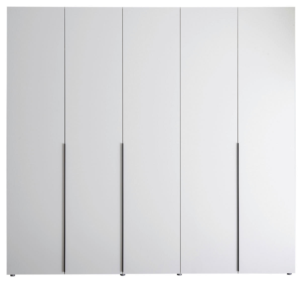 ORMAR S KLASIČNIM VRATIMA bijela   - bijela/crna, Moderno, drvni materijal/plastika (225/210/51,6cm) - Hom`in