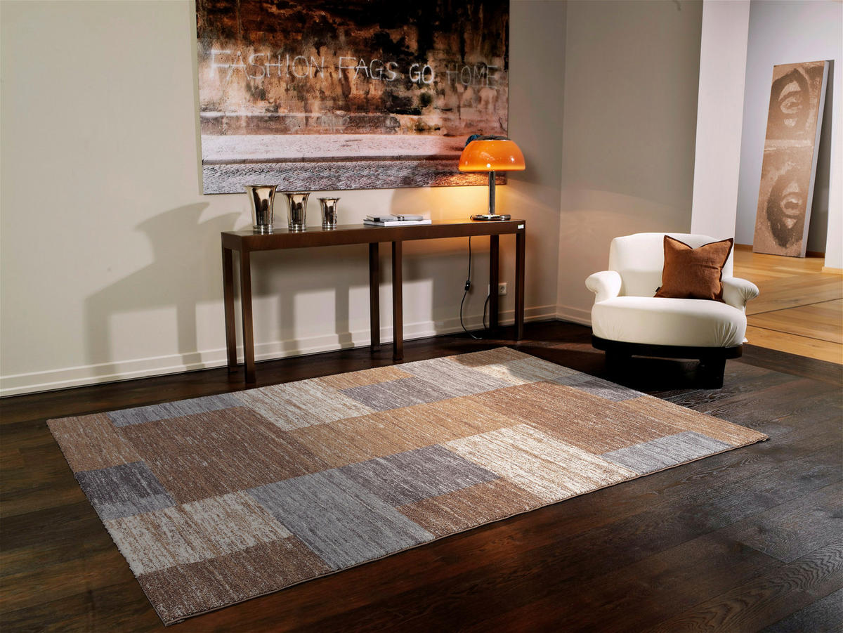 WEBTEPPICH 65/130 cm Grande Braun, Beige  - Beige/Braun, KONVENTIONELL, Textil (65/130cm) - Novel