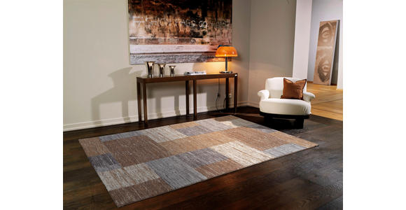 WEBTEPPICH 65/130 cm Grande Braun, Beige - Beige/Braun, KONVENTIONELL, Textil (65/130cm) - Novel