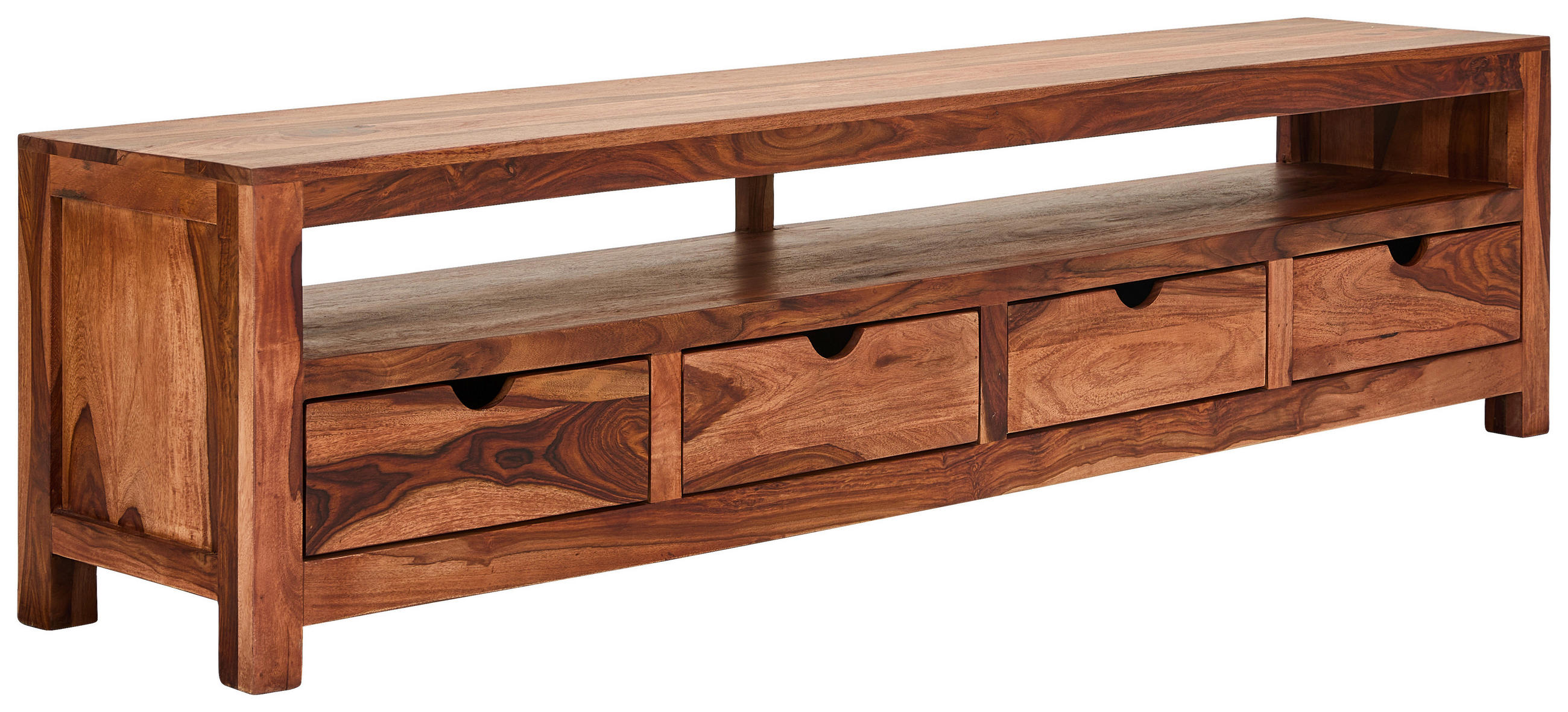 LOWBOARD  200/50/40 cm 4 Schublade(n)  - Sheeshamfarben/Naturfarben, Design, Holz (200/50/40cm) - Livetastic