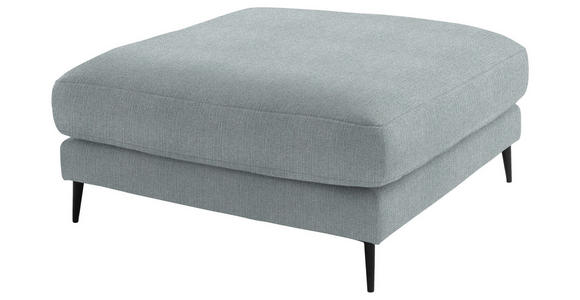 ECKSOFA  in Flachgewebe Hellblau  177/253 cm  - Schwarz/Hellblau, Design, Textil/Metall (177/253cm) - Dieter Knoll