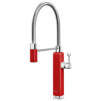 KÜCHENARMATUR - Chromfarben/Rot, Basics, Metall (9,4/48,2/26,8cm) - SMEG