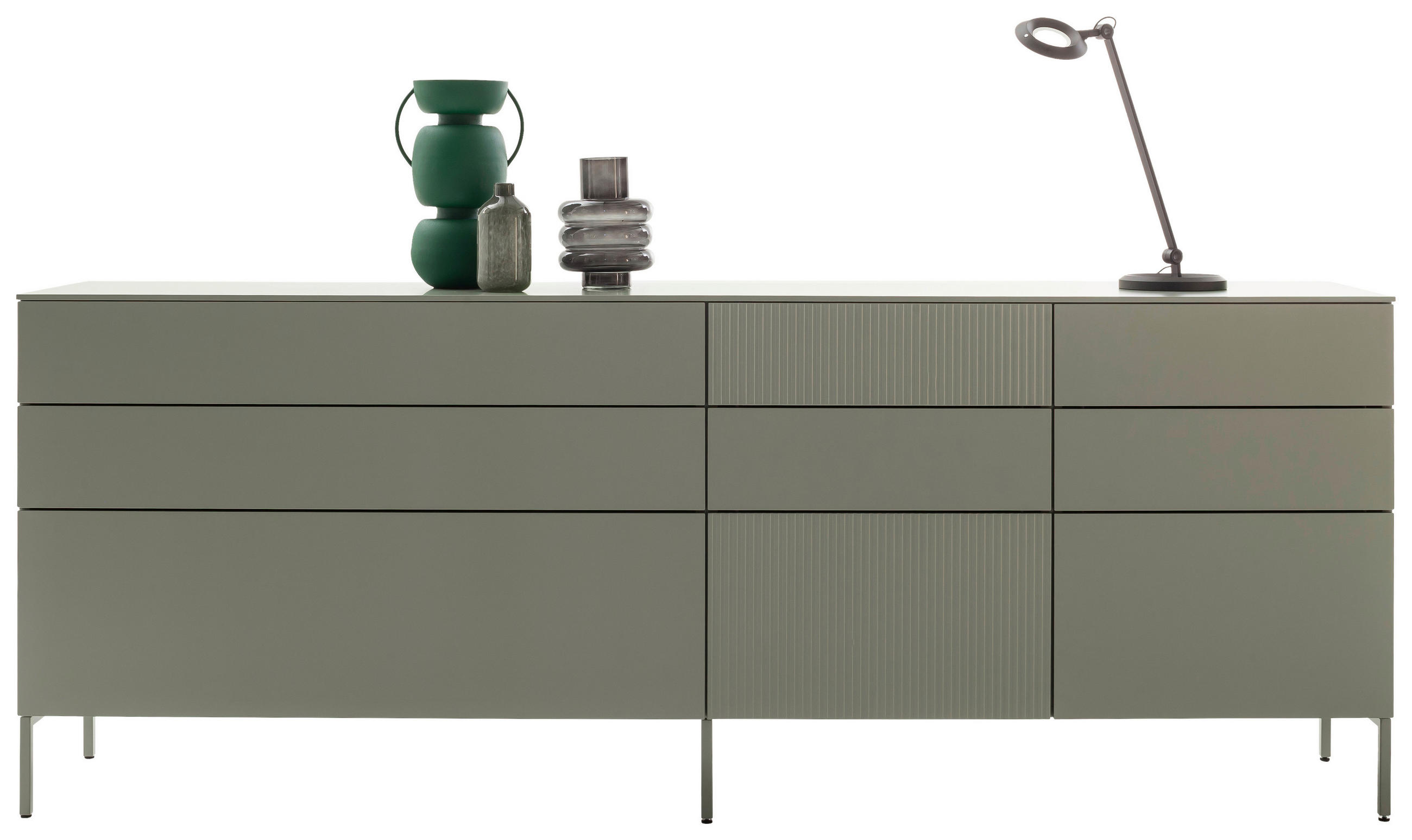 SIDEBOARD Salbeigrün  240/91/45 cm  - Salbeigrün, Design, Holzwerkstoff/Metall (240/91/45cm) - Schöner Wohnen