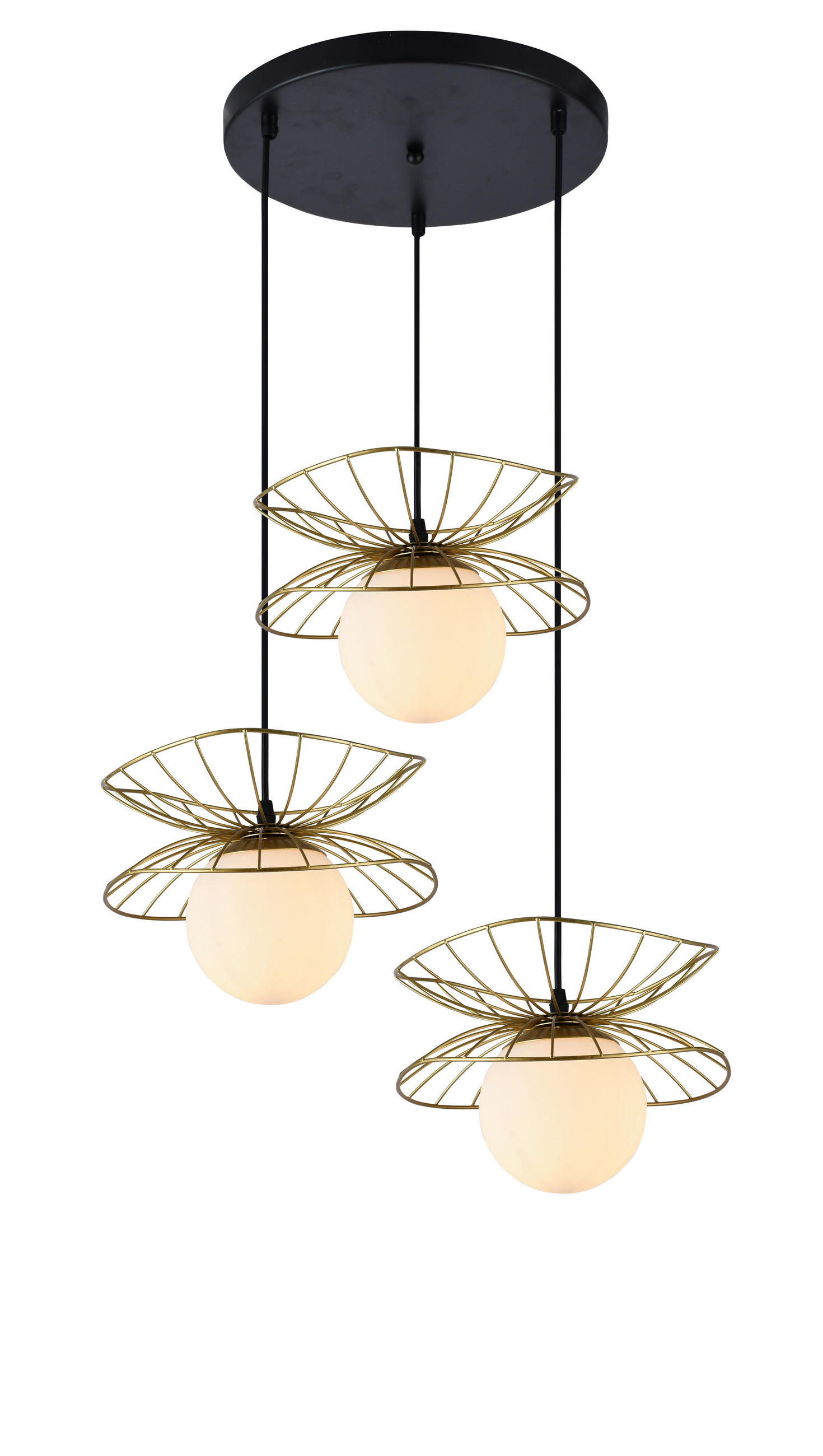 VISEČA SVETILKA - črna/zlata, Design, kovina (30/100cm)