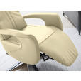 RELAXSESSEL in Leder Creme  - Creme/Schwarz, Design, Leder/Metall (71/112/83cm) - Dieter Knoll