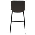 BARHOCKER Mikrofaser Anthrazit, Schwarz Stahl  - Anthrazit/Schwarz, Design, Textil/Metall (48/93/50cm) - Novel