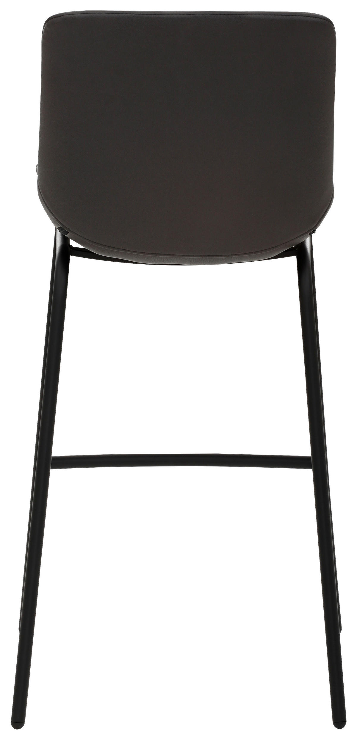 BARHOCKER Mikrofaser Anthrazit, Schwarz Stahl  - Anthrazit/Schwarz, Design, Textil/Metall (48/93/50cm) - Novel