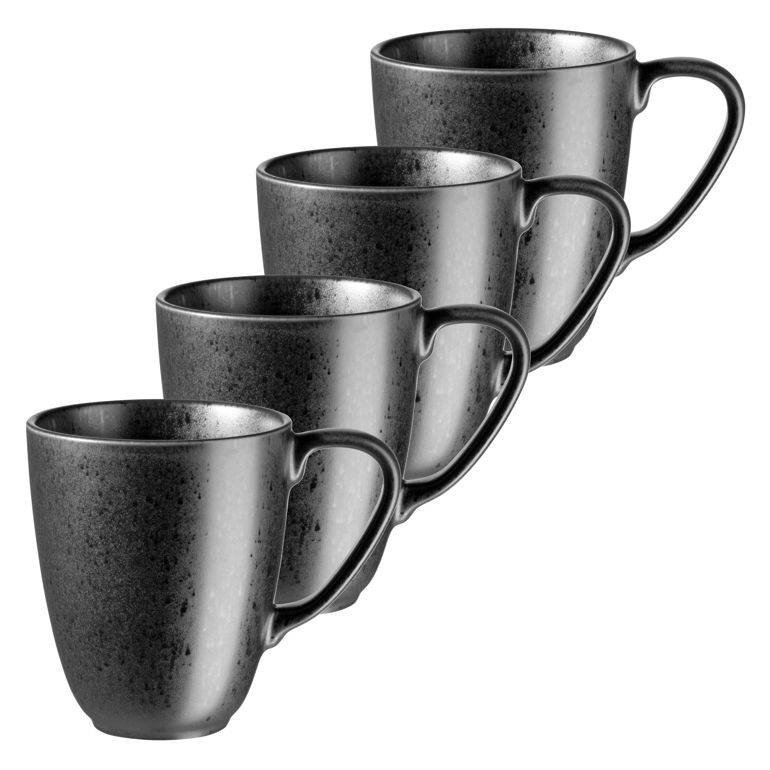 TASSENSET ESSENTIAL 6-teilig - Schwarz, Basics, Keramik (9/11cm) - Mäser