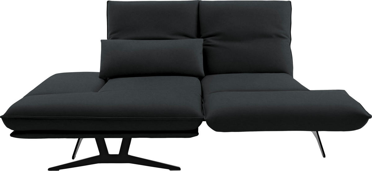 ECKSOFA  in Echtleder Grau  130/210 cm  - Gelb/Schwarz, Design, Leder/Metall (130/210cm) - Dieter Knoll
