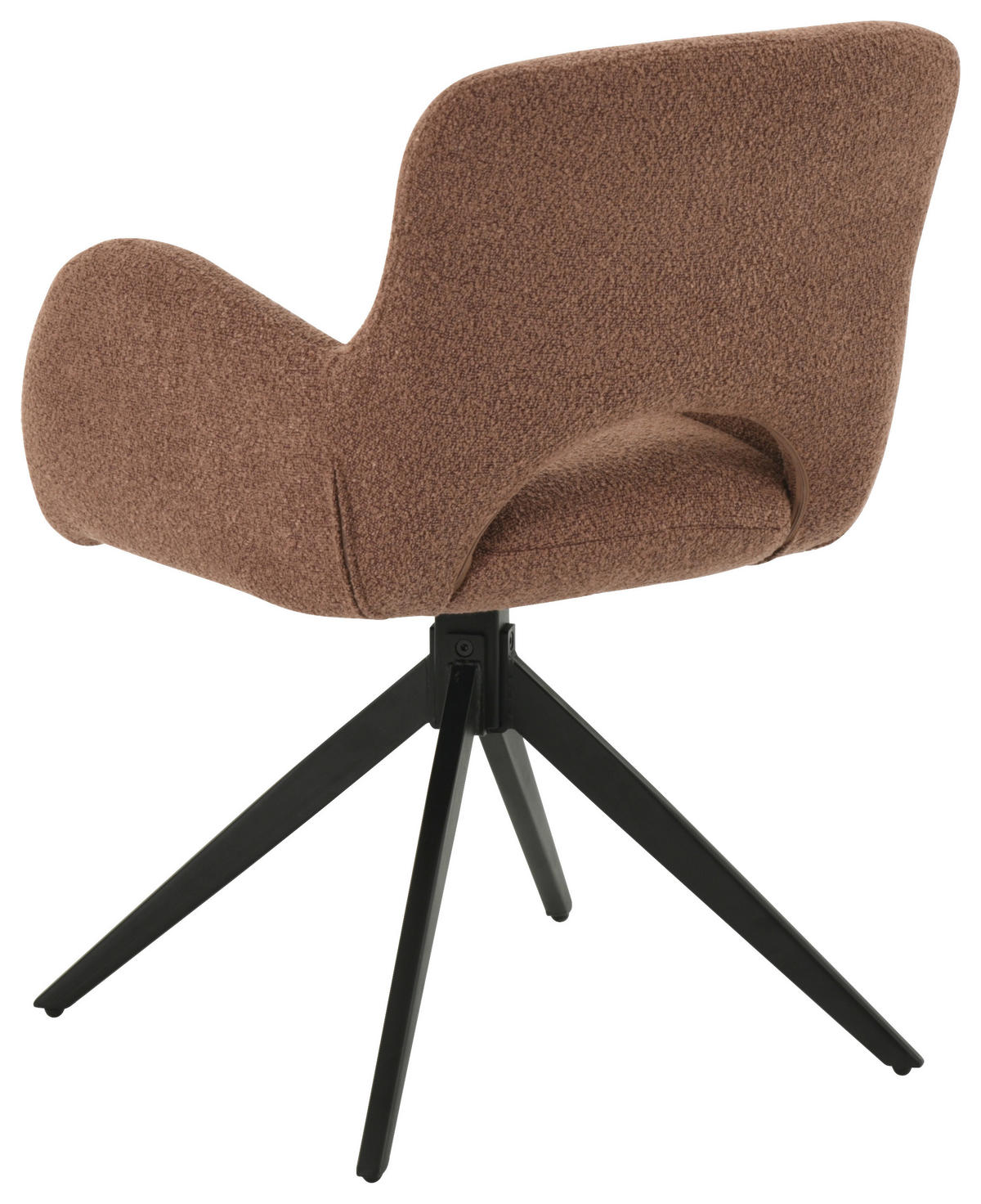 ARMLEHNSTUHL  in Eisen Bouclé  - Rostfarben/Schwarz, LIFESTYLE, Holz/Textil (63/83/61cm) - MID.YOU