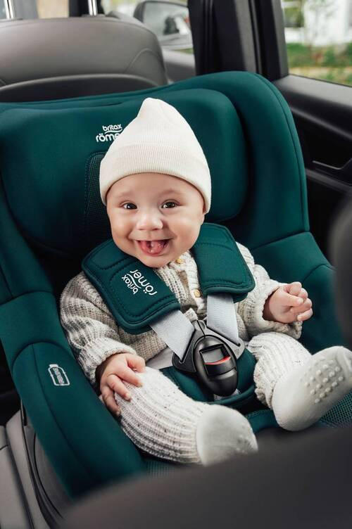 REBOARDER-KINDERSITZ DUALFIX 5Z MIT VARIO BASE 5Z - Dunkelgrün, Basics, Textil - Britax Römer