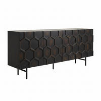 SIDEBOARD  200/80/40 cm  - Schwarzbraun/Schwarz, LIFESTYLE, Holz/Metall (200/80/40cm) - Landscape