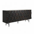 SIDEBOARD  200/80/40 cm  - Schwarzbraun/Schwarz, LIFESTYLE, Holz/Metall (200/80/40cm) - Landscape