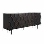 SIDEBOARD  200/80/40 cm  - Schwarzbraun/Schwarz, LIFESTYLE, Holz/Metall (200/80/40cm) - Landscape