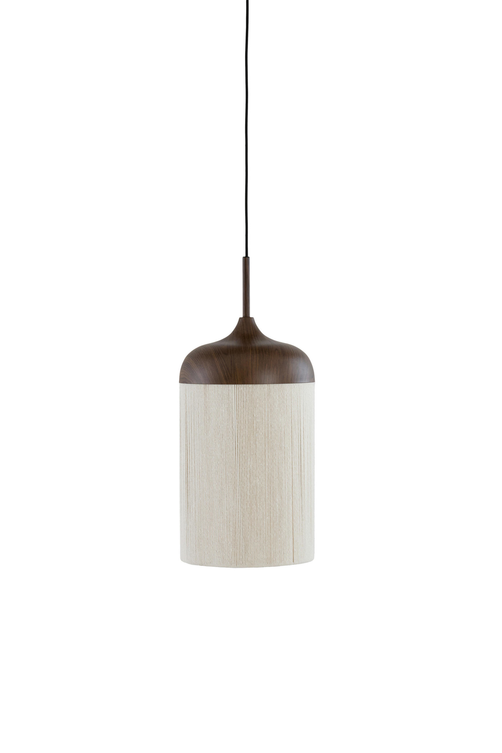 HÄNGELEUCHTE Dania 16/16/31 cm   - Creme/Braun, Design, Textil/Metall (16/16/31cm) - Light & Living